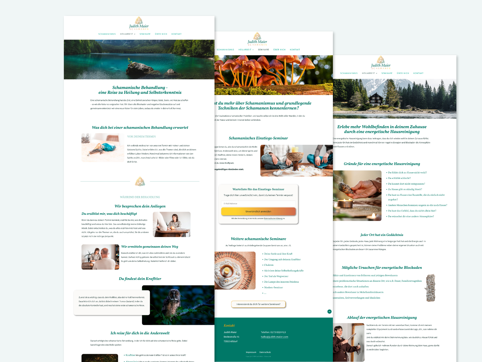 Screendesign Webseite